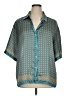 Max Studio 100% Polyester Teal Short Sleeve Blouse Size 1X (estimated) - photo 1