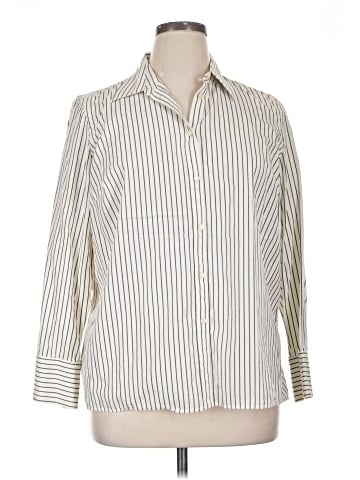 Chaps 3/4 Sleeve Button-Down Shirt (view 1)