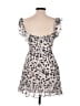 Blue Rain 100% Polyester Animal Print Silver Cocktail Dress Size M - photo 2