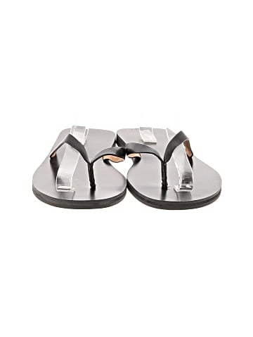 Madewell The Gabi Thong Slide Sandal in Shiny Leather (view 2)