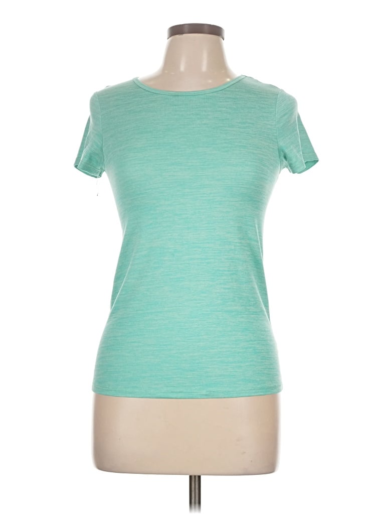 Pre-owned All In Motion Short Sleeve Top Teal Crew Neck Tops