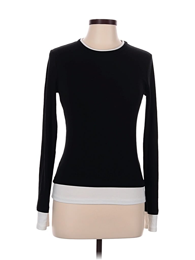 Pre-owned Zara Long Sleeve T-shirt In Black
