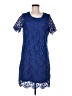 Draper's & Damon's 100% Polyester Blue Cocktail Dress Size M (petite) - photo 1