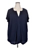 Lane Bryant Blue Short Sleeve Henley Size 18 - 20 Plus - photo 1