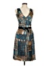 Cacharel 100% Polyester Print Blue Cocktail Dress Size M (estimated) - photo 1