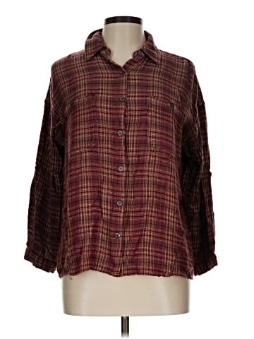 Max Studio 3/4 Sleeve Button-Down Shirt (view 1)