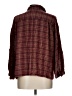 Max Studio 100% Rayon Plaid Brown 3/4 Sleeve Button-Down Shirt Size L - photo 2