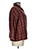 Max Studio 100% Rayon Plaid Brown 3/4 Sleeve Button-Down Shirt Size L - photo 4
