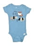Gerber 100% Cotton Graphic Blue Short Sleeve Onesie Size 3-6 mo - photo 1