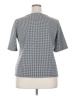 Liz Claiborne Houndstooth Gray Short Sleeve Blouse Size XXL - photo 2