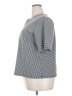 Liz Claiborne Houndstooth Gray Short Sleeve Blouse Size XXL - photo 5