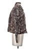 Alice Blue Print Brown Long Sleeve Blouse Size S - photo 4