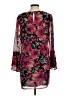 Leyden 100% Polyester Floral Burgundy Cocktail Dress Size M - photo 2