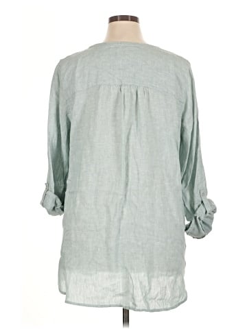 Sigrid Olsen 3/4 Sleeve Button-Down Shirt (view 2)