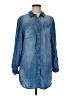 Chico's 100% Lyocell Blue Long Sleeve Button-Down Shirt Size Med (1) - photo 1