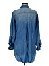Chico's 100% Lyocell Blue Long Sleeve Button-Down Shirt Size Med (1) - photo 2