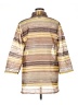 Citiknits Stripes Brown 3/4 Sleeve Blouse Size XL - photo 2