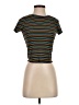 Sadie & Sage Stripes Brown Short Sleeve Turtleneck Size XS - photo 1