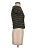 Sadie & Sage Stripes Brown Short Sleeve Turtleneck Size XS - photo 4