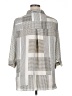 Rose + Olive 100% Polyester Houndstooth Gray 3/4 Sleeve Blouse Size 1X - photo 2