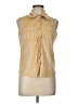 Next Tan Sleeveless Button-Down Shirt Size UK 14 / US 10 - photo 1