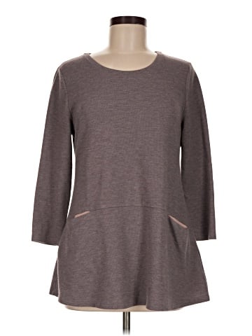 LOGO by Lori Goldstein 3/4 Sleeve Top (view 1)