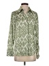 Zara Print Green Long Sleeve Button-Down Shirt Size S - photo 1