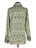 Zara Print Green Long Sleeve Button-Down Shirt Size S - photo 2