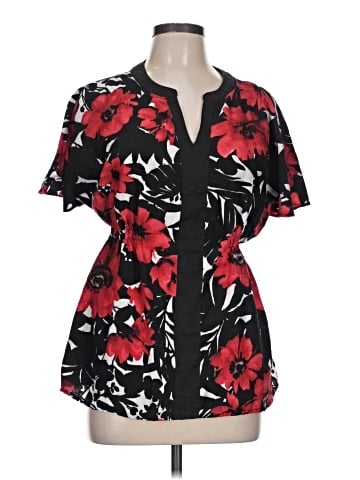 Art and Soul Short Sleeve Blouse (view 1)