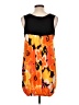 Assorted Brands Graphic Orange Casual Dress Size 12 - photo 2