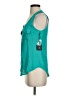Active USA 100% Rayon Teal Sleeveless Blouse Size S - photo 5