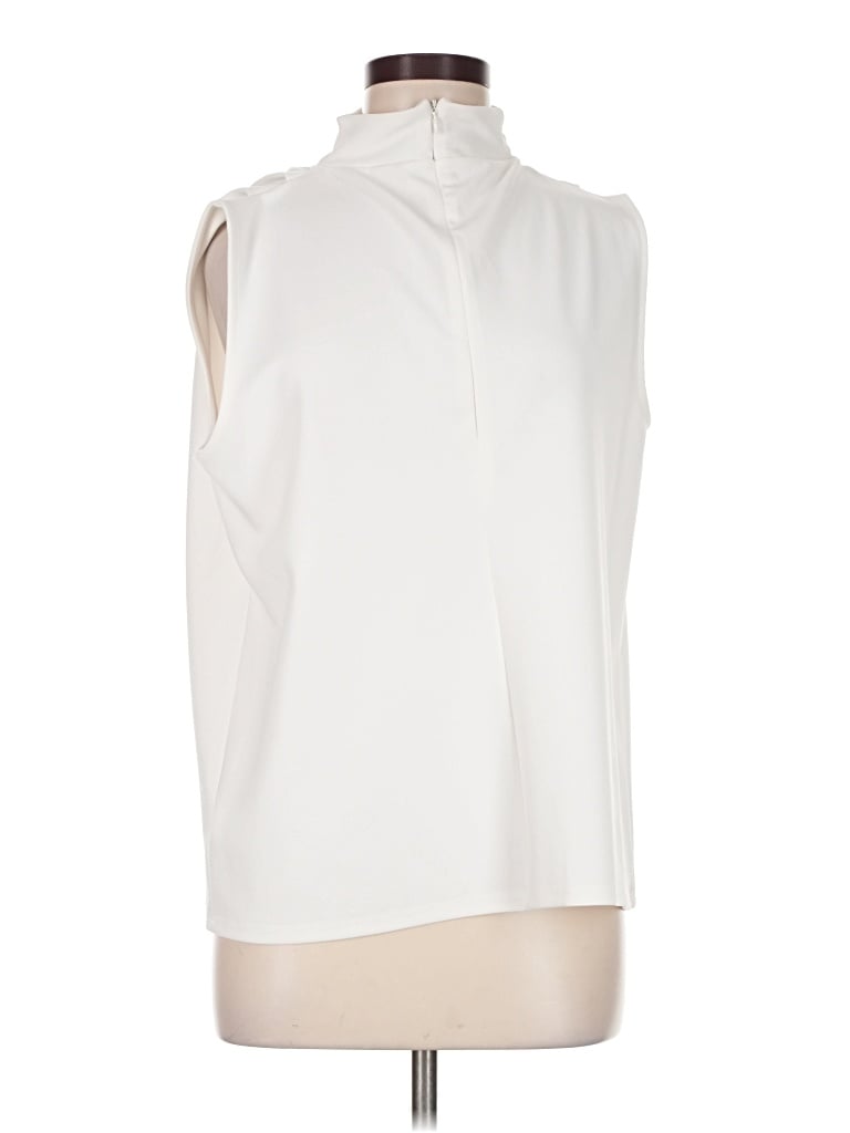 Pre-owned Express Sleeveless Blouse In Ivory