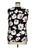 Ellen Tracy Floral Black Sleeveless Blouse Size XL - photo 2