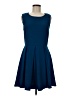 Everly Solid Blue Cocktail Dress Size M - photo 1