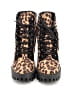 Bamboo Animal Print Brown Ankle Boots Size 9 - photo 2
