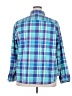 Chaps 100% Cotton Plaid Blue Long Sleeve Button-Down Shirt Size 2X - photo 2