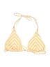 H&M Chevron-herringbone Yellow Swimsuit Top Size 6 - photo 1