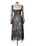 o.p.t 100% Polyester Paisley Gray Cocktail Dress Size L - photo 2