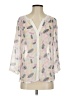 TK 100% Polyester Ivory 3/4 Sleeve Blouse Size S - photo 1