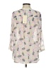 TK 100% Polyester Ivory 3/4 Sleeve Blouse Size S - photo 2