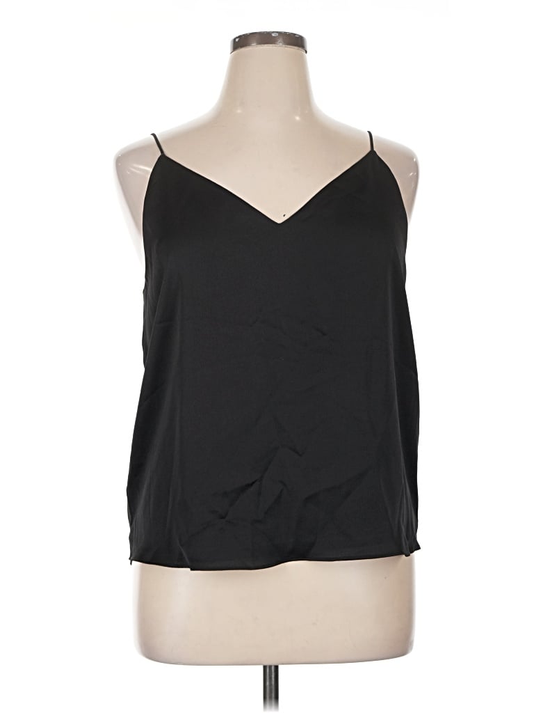 Calvin Klein Sleeveless Top Black Halter Neckline Tops