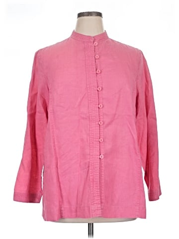 Silkland 3/4 Sleeve Button-Down Shirt (view 1)