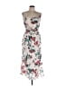 Hinge 100% Viscose Floral Ivory Cocktail Dress Size M - photo 1
