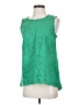CAbi 100% Cotton Green Sleeveless Blouse Size S - photo 1