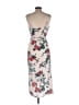Hinge 100% Viscose Floral Ivory Cocktail Dress Size M - photo 2
