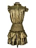 TCEC 100% Polyester Metallic Gold Cocktail Dress Size S - photo 2