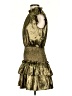TCEC 100% Polyester Metallic Gold Cocktail Dress Size S - photo 5