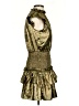 TCEC 100% Polyester Metallic Gold Cocktail Dress Size S - photo 4