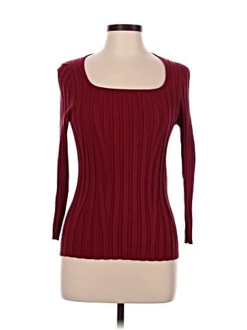 SWEATER WORKS Long Sleeve Silk Top (view 1)
