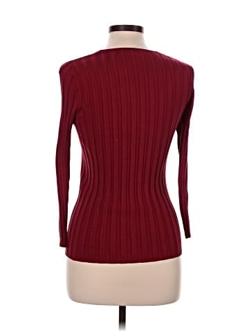 SWEATER WORKS Long Sleeve Silk Top (view 2)